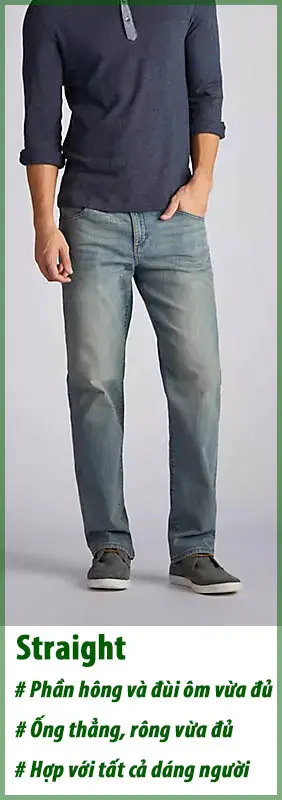 quần straight jeans nam