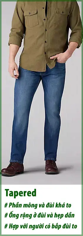 quần tapered jeans nam